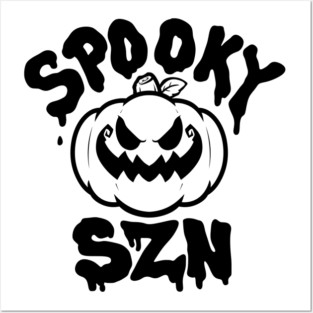Spooky SZN - Black Posters and Art