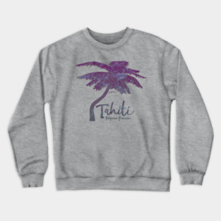 Tahiti, French Polynesia, Palm Tree Crewneck Sweatshirt