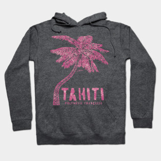 Tahiti, French Polynesia, Palm Tree Hoodie