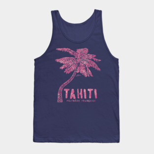 Tahiti, French Polynesia, Palm Tree Tank Top