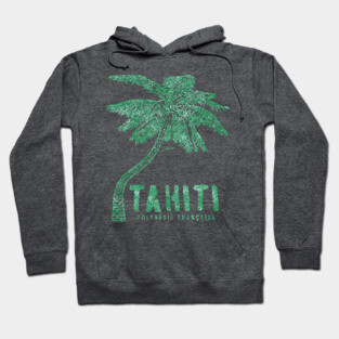 Tahiti, French Polynesia, Palm Tree Hoodie