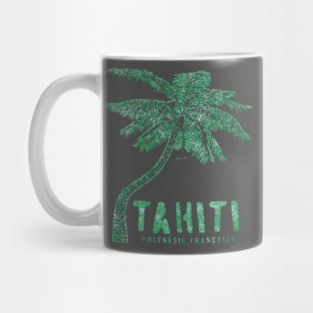 Tahiti, French Polynesia, Palm Tree Mug