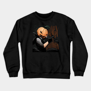 Pumpkin Head King - Happy Halloween Crewneck Sweatshirt
