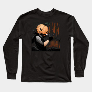 Pumpkin Head King - Happy Halloween Long Sleeve T-Shirt