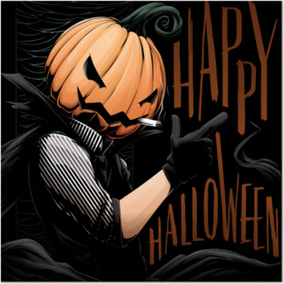 Pumpkin Head King - Happy Halloween Posters and Art