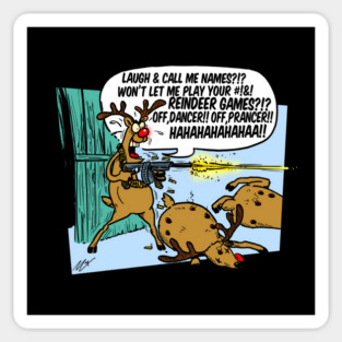 Rudolph Loses It Sticker