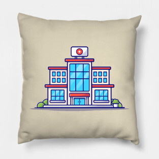 Hospital Building Pillow
