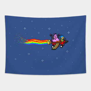 Nyanside out Tapestry