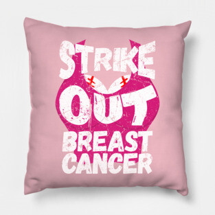 Baseball Boobs Strike Out Breast Cancer Pillow
