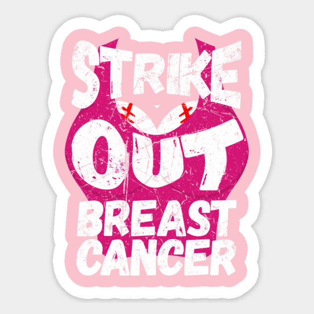 Baseball Boobs Strike Out Breast Cancer Magnet by belownormal