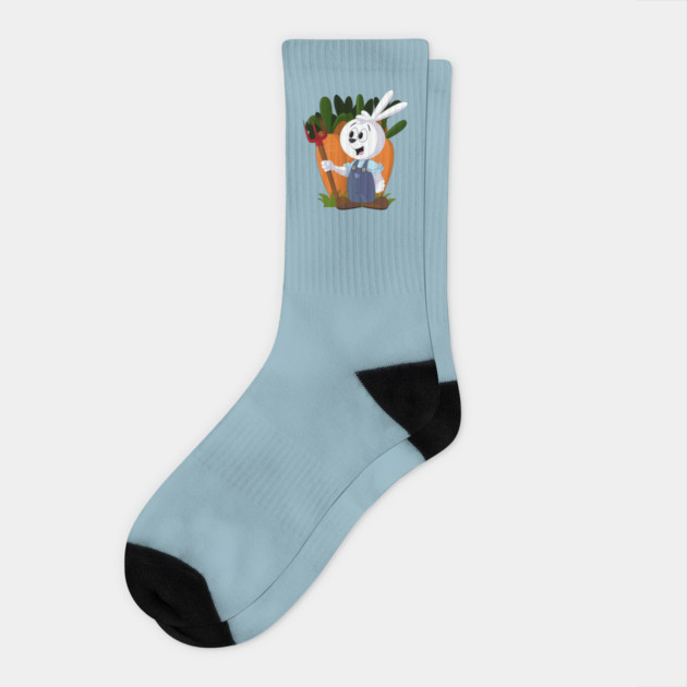 RABBIT FARMER Socks by droidmonkey