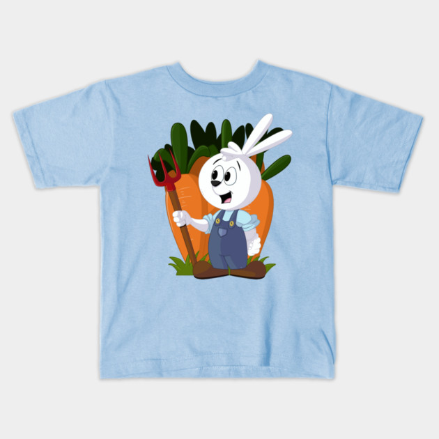 RABBIT FARMER Kids T-Shirt by droidmonkey