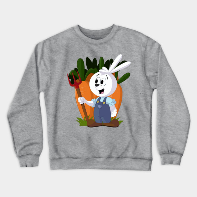 RABBIT FARMER Crewneck Sweatshirt by droidmonkey