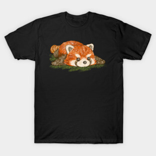 Red panda in prone position T-Shirt