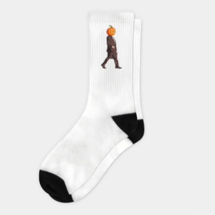 Dwight Schrute with a Pumpkin Head Socks