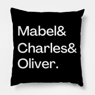 Mabel & Charles & Oliver Only Murders Pillow