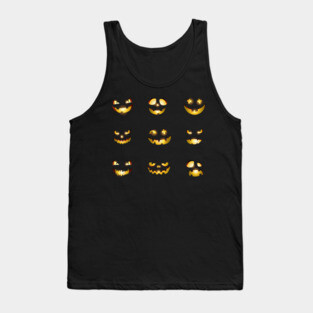 Pumpkin Smiley Tank Top