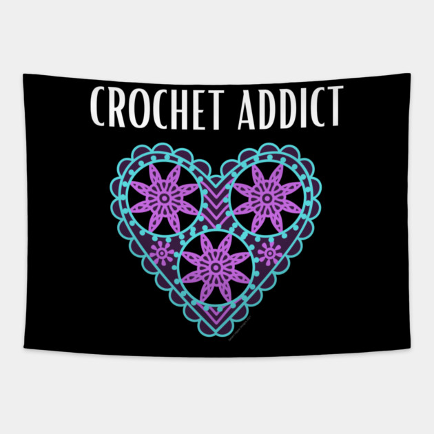 Crochet Addict Tapestry by Desert Hippie Designs