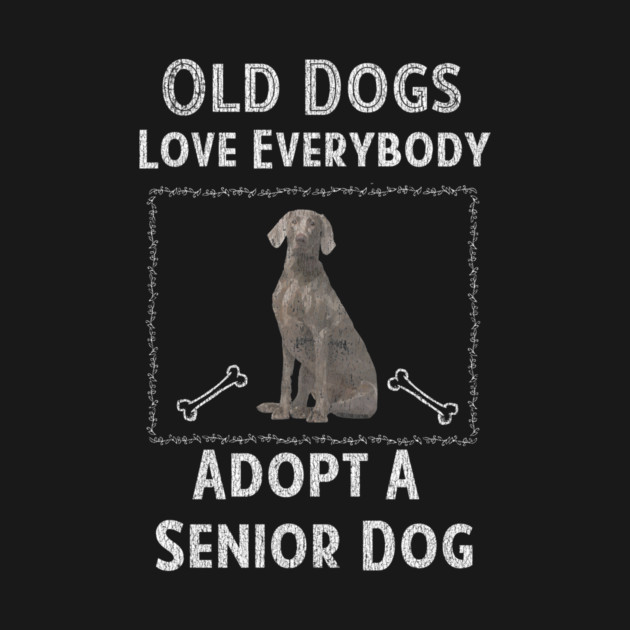 Senior Dog Adoption T-Shirt Old Dogs Love Everyone Senior Dog