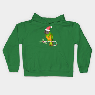 Senegal parrot Christmas style Kids Hoodie