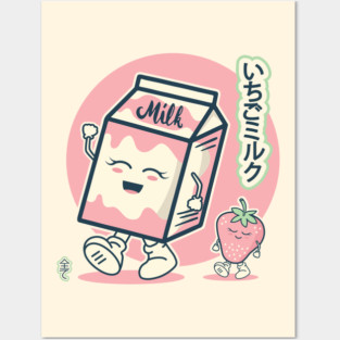 Japanese Strawberry Milk Posters and Art