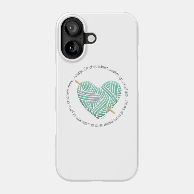 Crochet Addict Heart Phone Case by Desert Hippie Designs