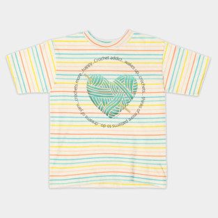 Crochet Addict Heart Kids T-Shirt