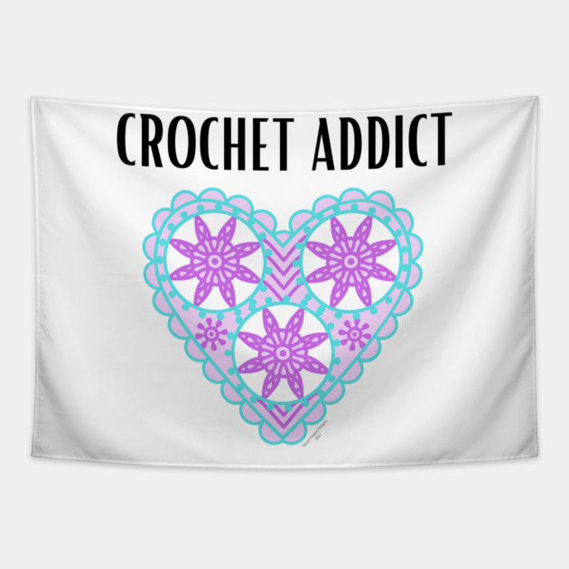 Crochet Addict Tapestry by Desert Hippie Designs