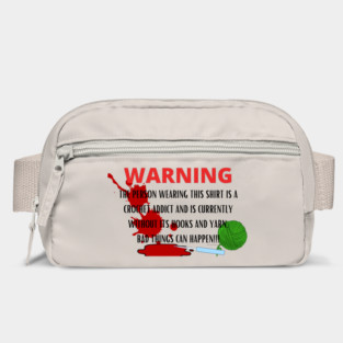 WARNING Crochet Addict Bag