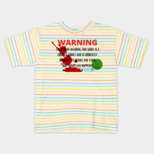 WARNING Crochet Addict Kids T-Shirt