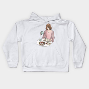 Writing girl Kids Hoodie
