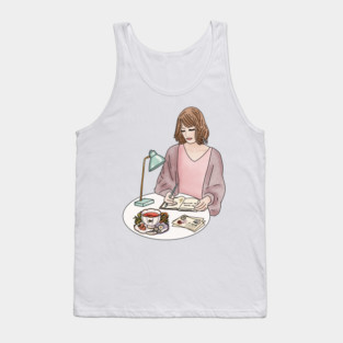 Writing girl Tank Top