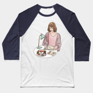 Writing girl Baseball T-Shirt