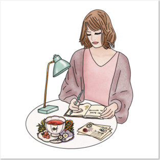 Writing girl Posters and Art