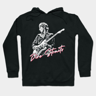 Dire Straits // Retro Faded Style Fan Design Hoodie