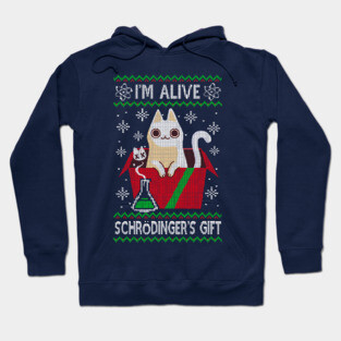 Schrödinger's Gift - Ugly Christmas Sweater - Science christmas Hoodie