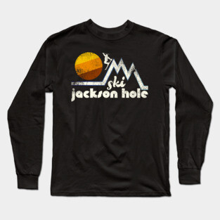 Retro Ski Jackson Hole Long Sleeve T-Shirt