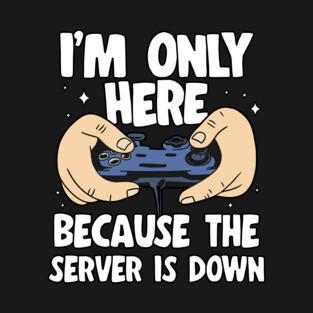 I'm Only Here Because The Server Is Down Gaming T-Shirt