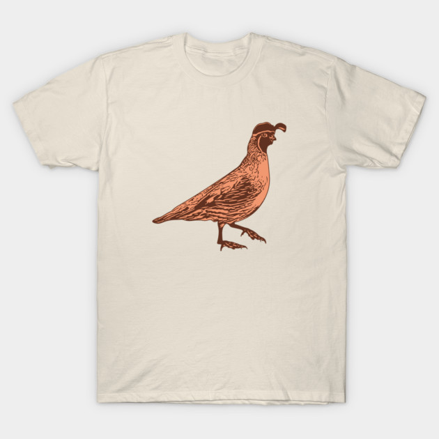 Gambel's Quail Linocute Style Quail T-Shirt TeePublic