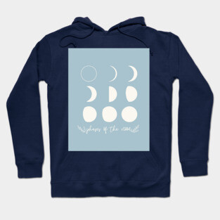 Moon Phases - Blue Hoodie