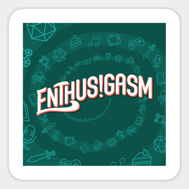 Enthusigasm Square Podcast Cover Art Magnet by Rusty Quill