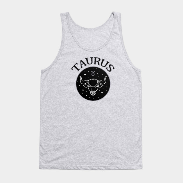 Taurus Star Sign Zodiac Horoscope Cheeky Witch® Tank Top by Cheeky Witch