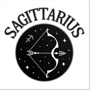 Sagittarius Star Sign Zodiac Horoscope Cheeky Witch® Posters and Art