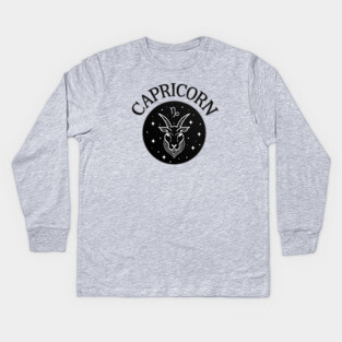 Capricorn Star Sign Zodiac Horoscope Cheeky Witch® Kids Long Sleeve T-Shirt