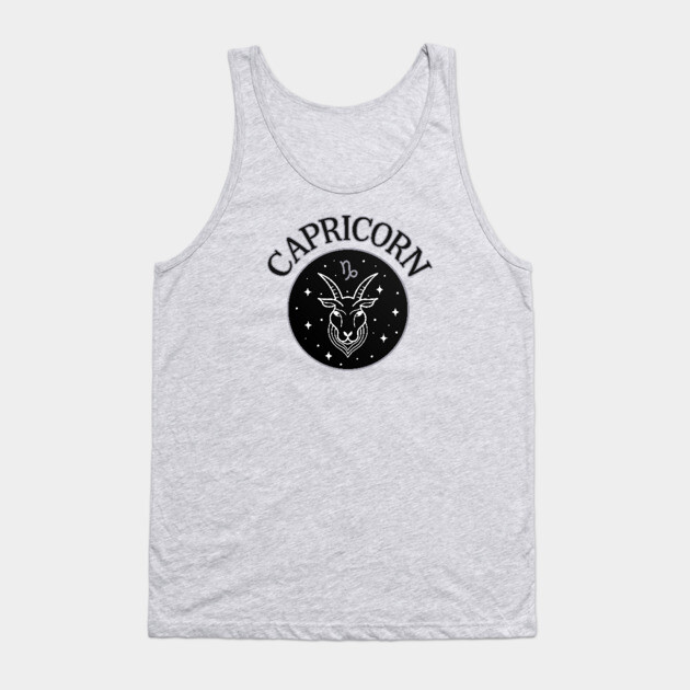 Capricorn Star Sign Zodiac Horoscope Cheeky Witch® Tank Top by Cheeky Witch