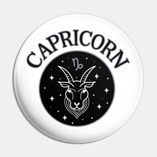 Capricorn Star Sign Zodiac Horoscope Cheeky Witch® Pin