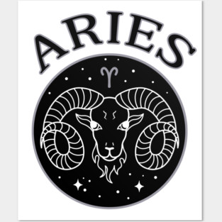 Aries Star Sign Zodiac Horoscope Cheeky Witch® Posters and Art