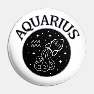 Aquarius Star Sign Zodiac Horoscope Cheeky Witch® Pin