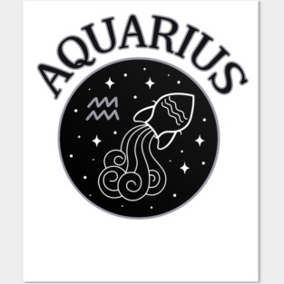 Aquarius Star Sign Zodiac Horoscope Cheeky Witch® Posters and Art