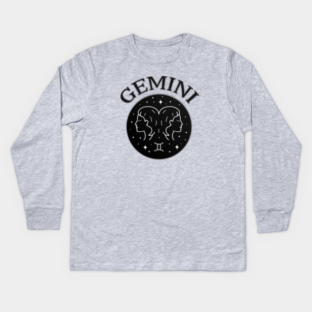 Gemini Star Sign Zodiac Horoscope Cheeky Witch® Kids Long Sleeve T-Shirt by Cheeky Witch